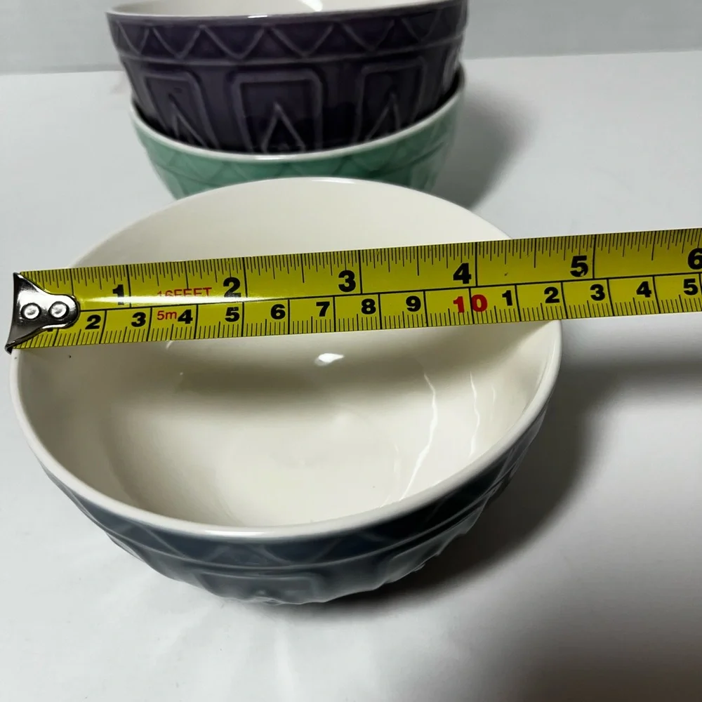 Trudeau Bowls 3-piece soup/salad/condiment porcelain